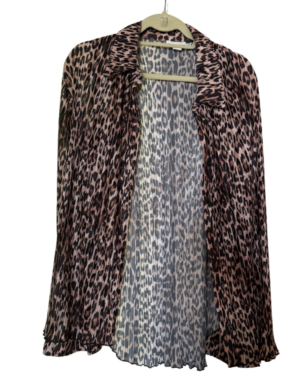 GOOD AMERICAN LEOPARD PRINT BLOUSE